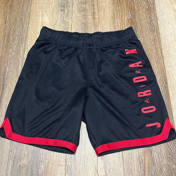 Nike Air Jordan Jumpman Basketball Shorts Men's Small Drawstring Black/Red - Picture 3 of 9